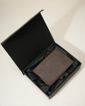 Walnut Premium Dark Brown Leather Card Holder – Slim & Stylish