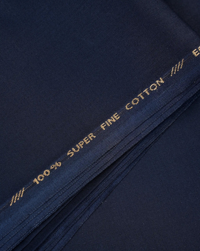Navy Blue Egyptian Giza Fabric | Premium Men’s Unstitched Suit