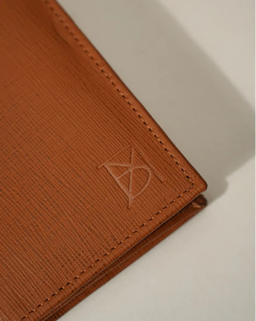 Matter Brown Leather Long Wallet for Men by BM7