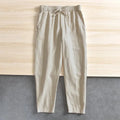 2-Pack Men's Cotton Linen Casual Pants | Lightweight Summer Joggers & Sports Trousers