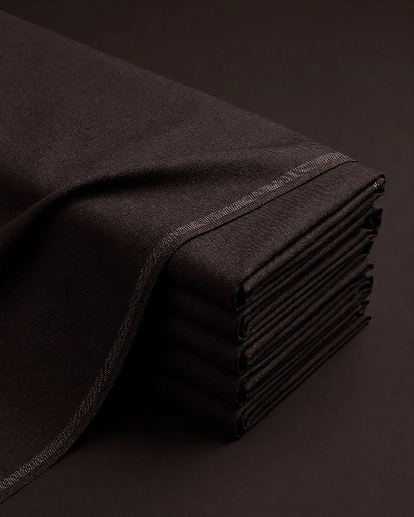 Four Seasons Wash & Wear Dark Brown | Premium Men’s Unstitched Fabric