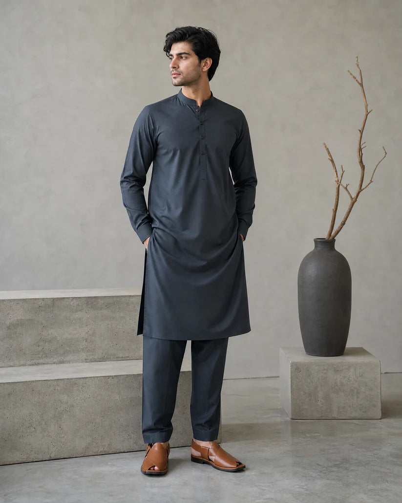Divine Wash & Wear Blue Gray | Premium Men’s Fabric