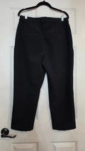 Express Editor Straight Ankle Pants Women's Size 12S | Black Super High Rise Dress Trousers