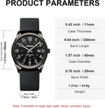Men's Stainless Steel Analog Quartz Watch 38mm – Easy Reader Dial, Date Display, Expansion Band